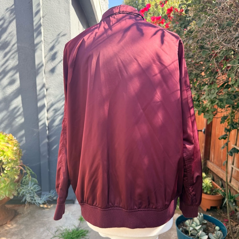 Members Only Burgundy Bomber Jacket - Picture 11 of 16